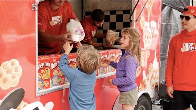 Last year, our Drop Into The Bowl with Honeycomb program did two cross-country sampling tours. Leftover boxes of cereal were donated always to local food banks. It is one of our core values as an agency to give back whenever possible. If a cause matt