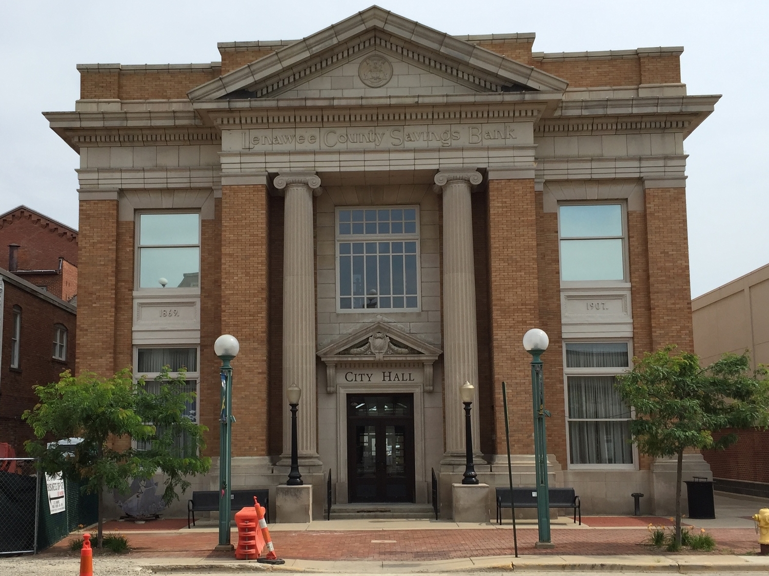 Adrian City Hall, 135 East Maumee Street, 1907