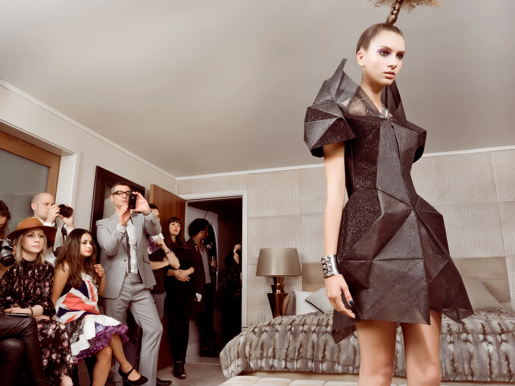  Bryce Aime Live Photoshoot LFW London Fashion Week Mayfair Hotel Jay McLaughlin SS12 Hasselblad Broncolor Klaudia Sonia Zogala Herman Ho 