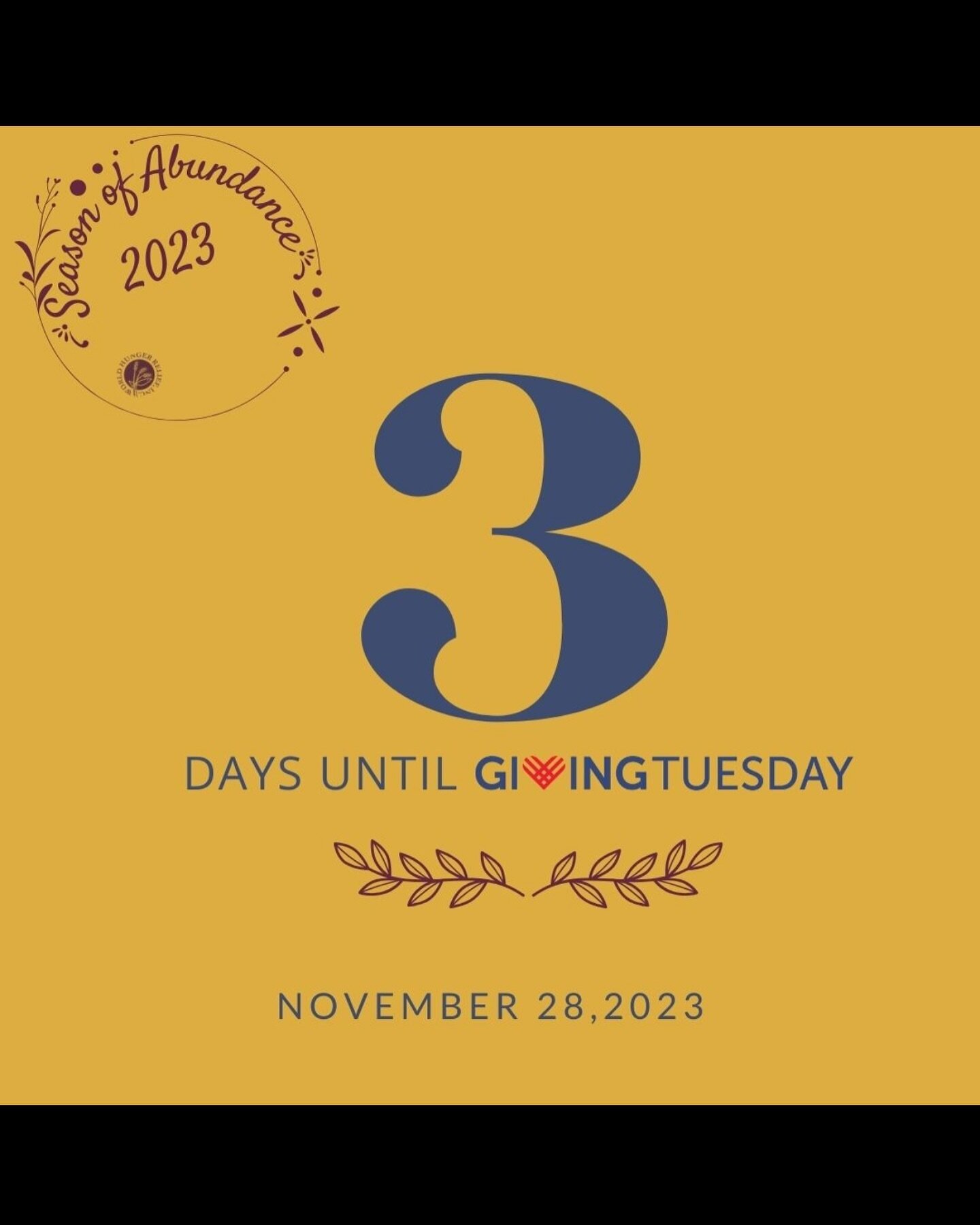 We are 3 days away from Giving Tuesday! Save the date for the day after Cyber Monday for the global day of Giving Tuesday!
#givingtuesday #nov28 #impactfulgivingtuesday