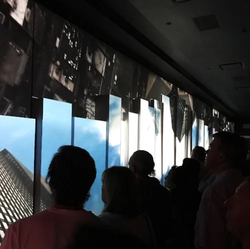Video welcome upon arriving on the 102nd floor.