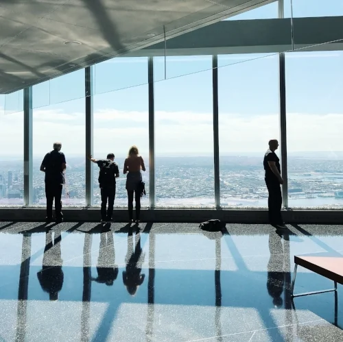 Watching people enjoy the expansive views.