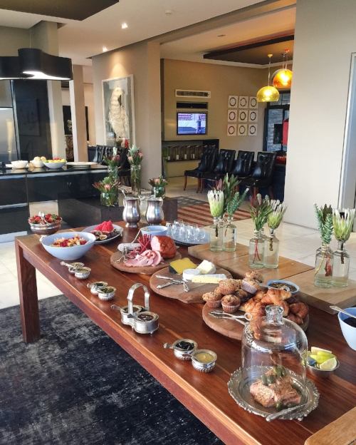 Photo of the daily breakfast spread. Yum.