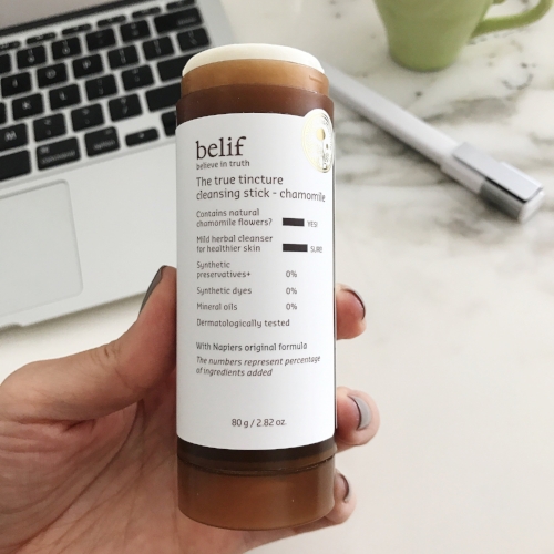 Up close with belif's Cleansing Stick.