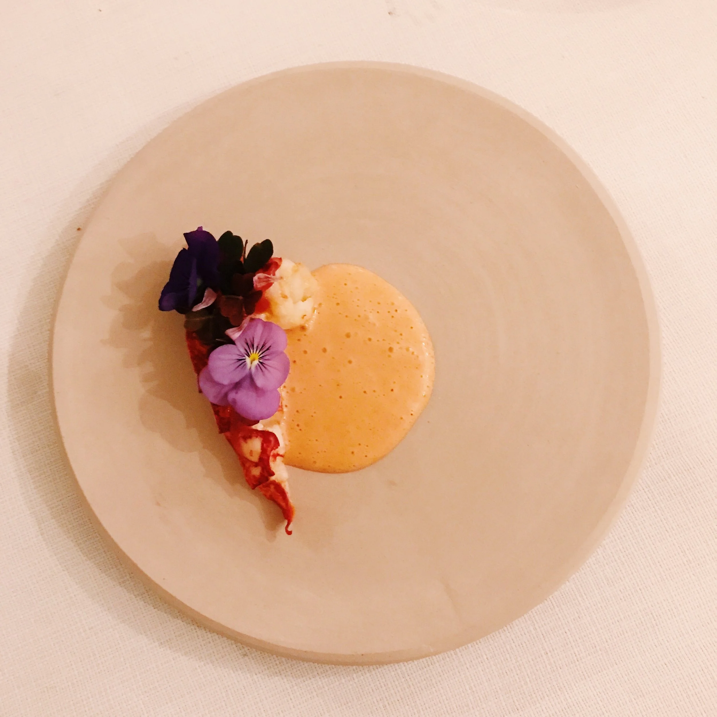 Octopus dish with pretty, artful plating