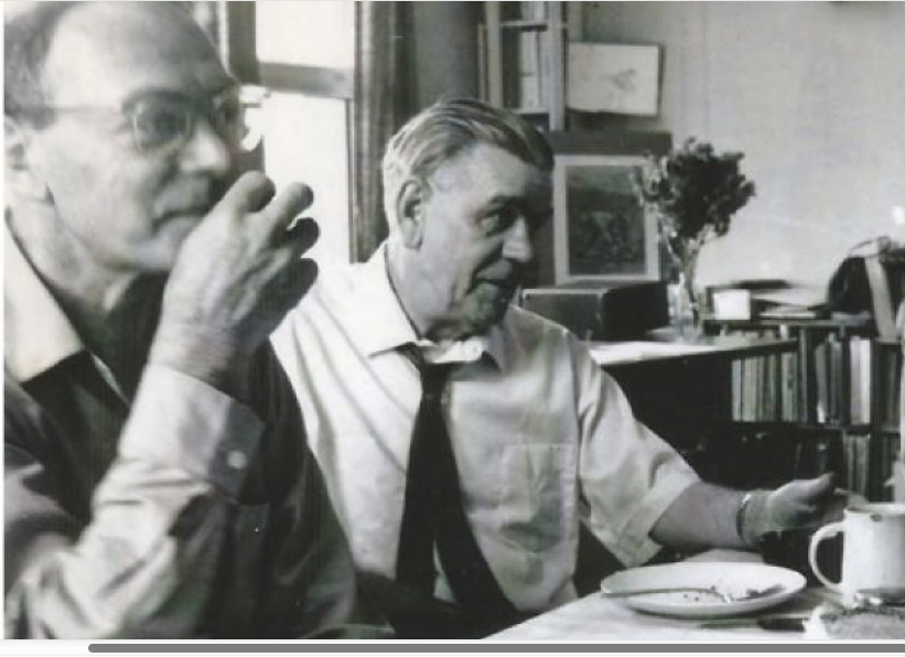 Zellig Harris’ influence on Chomsky was ‘enormous’ . Harris is pictured here, left, beside his friend, the council-communist Paul Mattick. Chomsky had many discussions with Mattick but considered him ‘too orthodox a Marxist for my tastes’ .