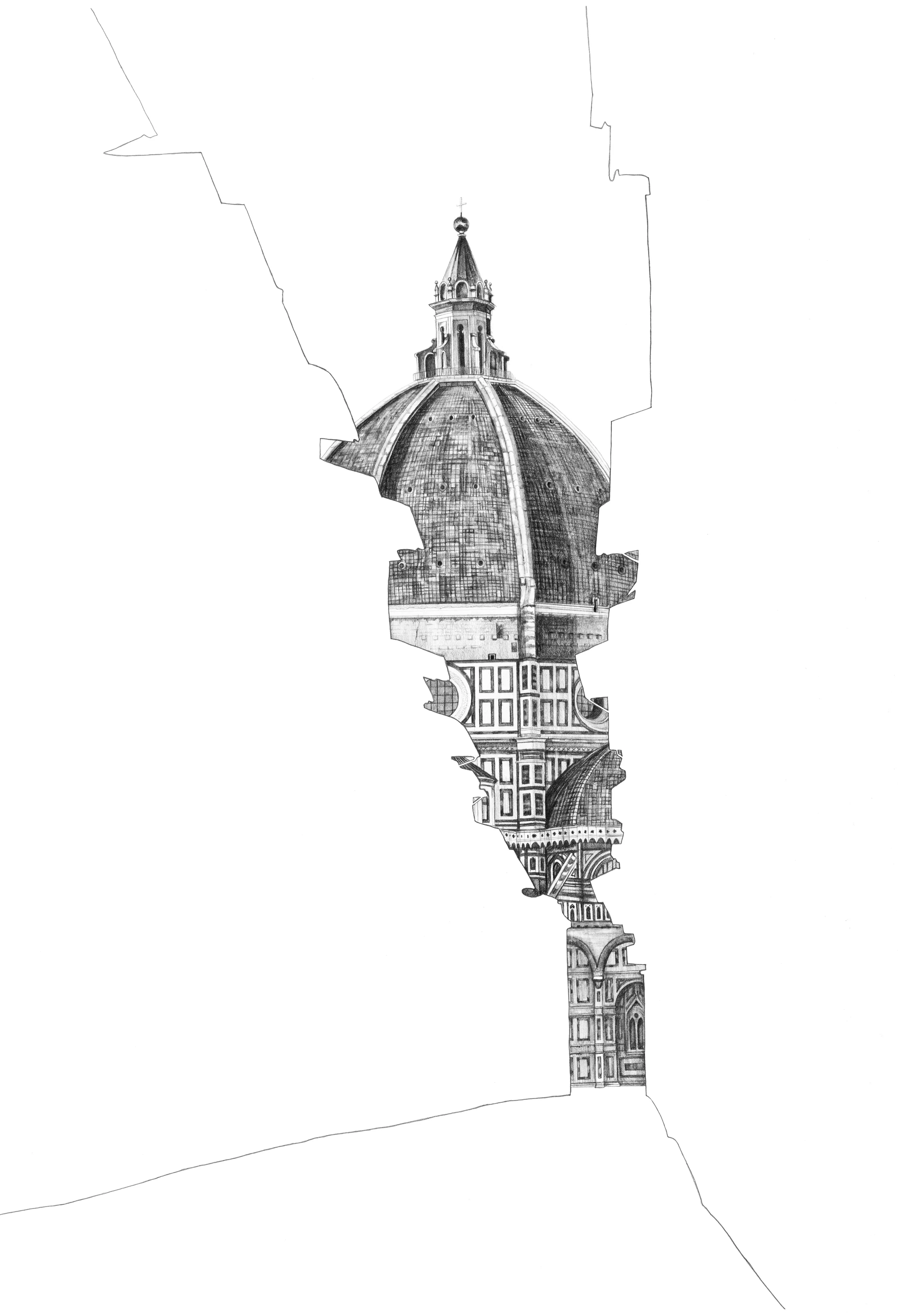 Florence Duomo architectural print