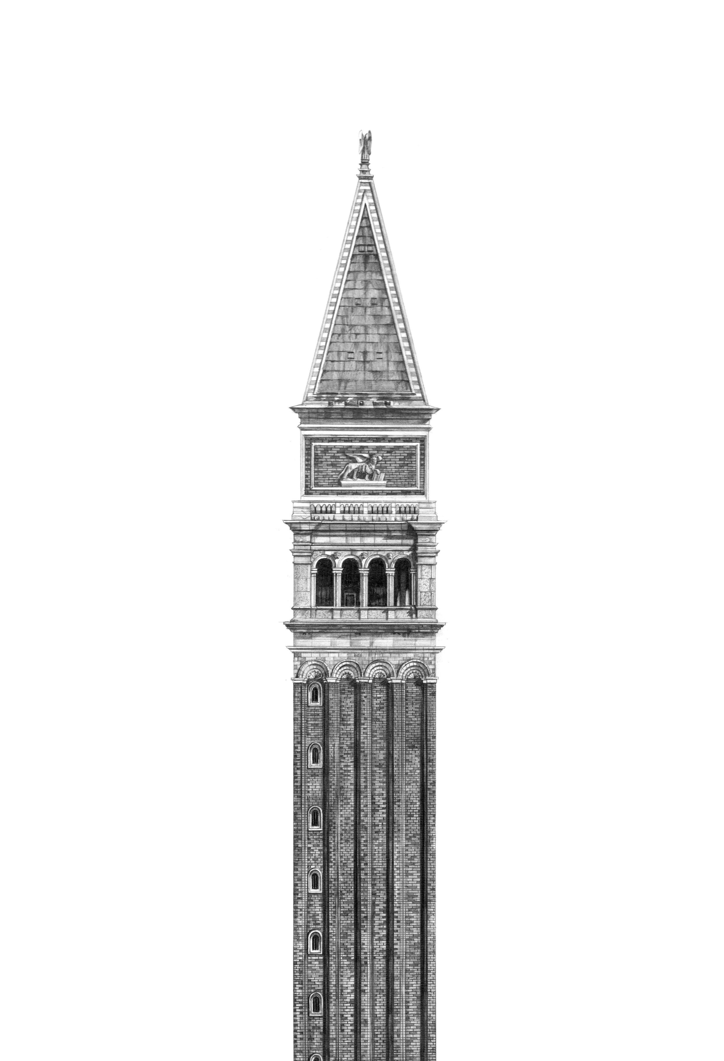 St Mark's Tower Venice architectural print
