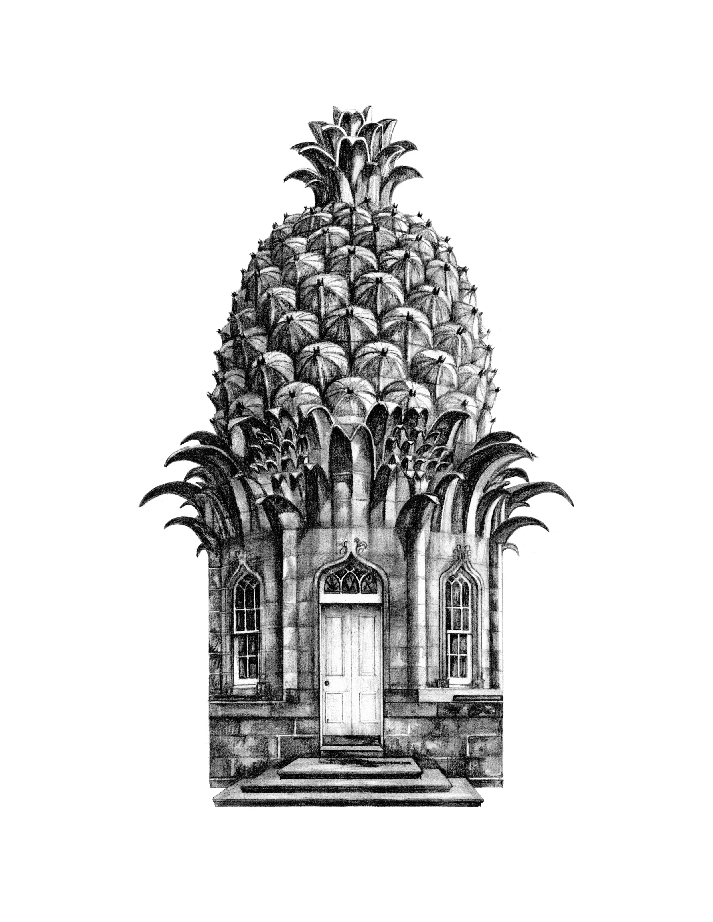 Dunmore Pineapple Scotland architectural print