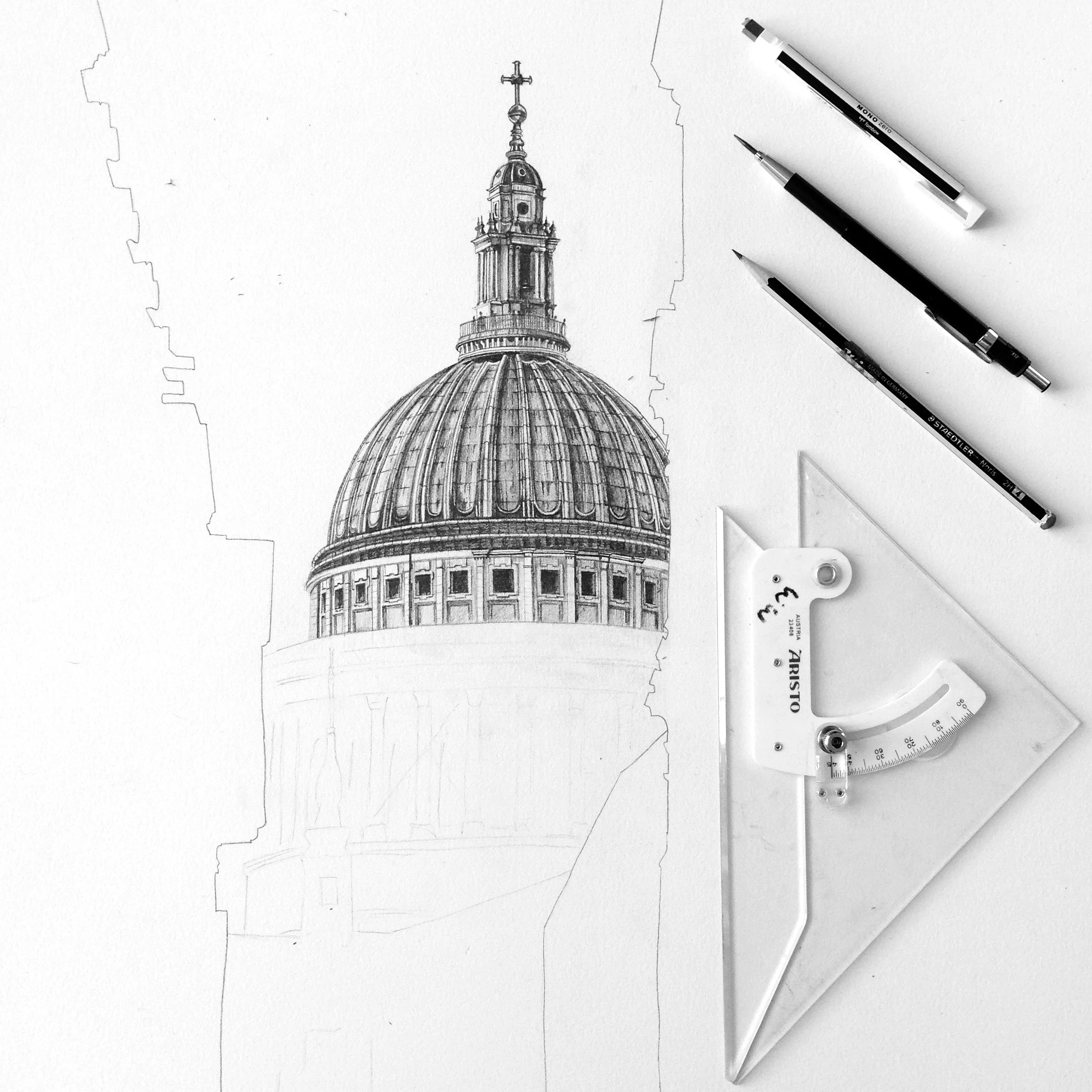 St Paul's Cathedral dome work in progress