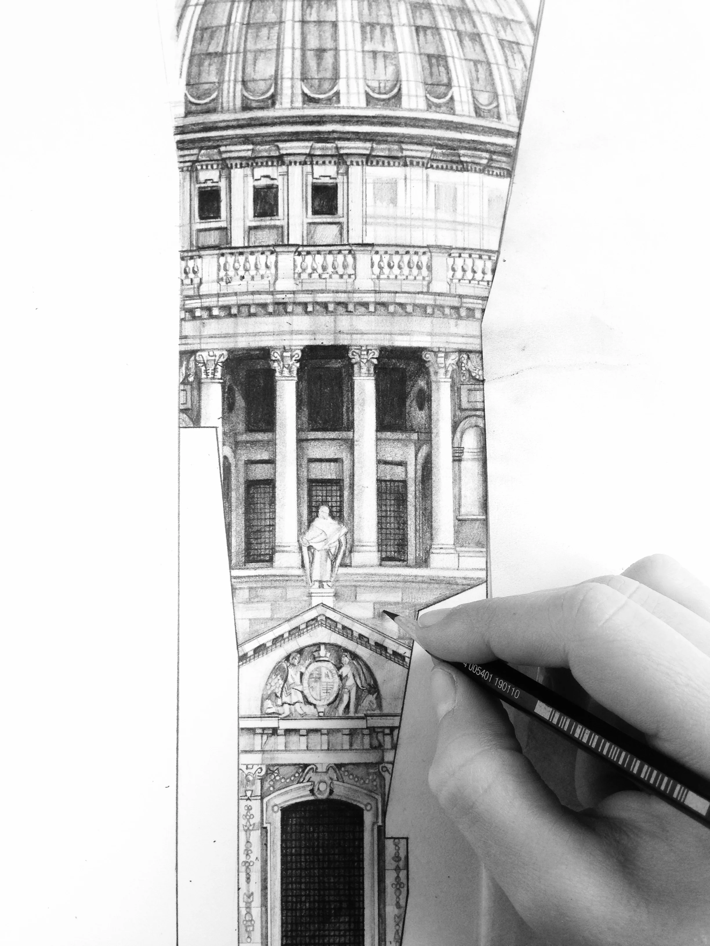 St Paul's Cathedral architectural print