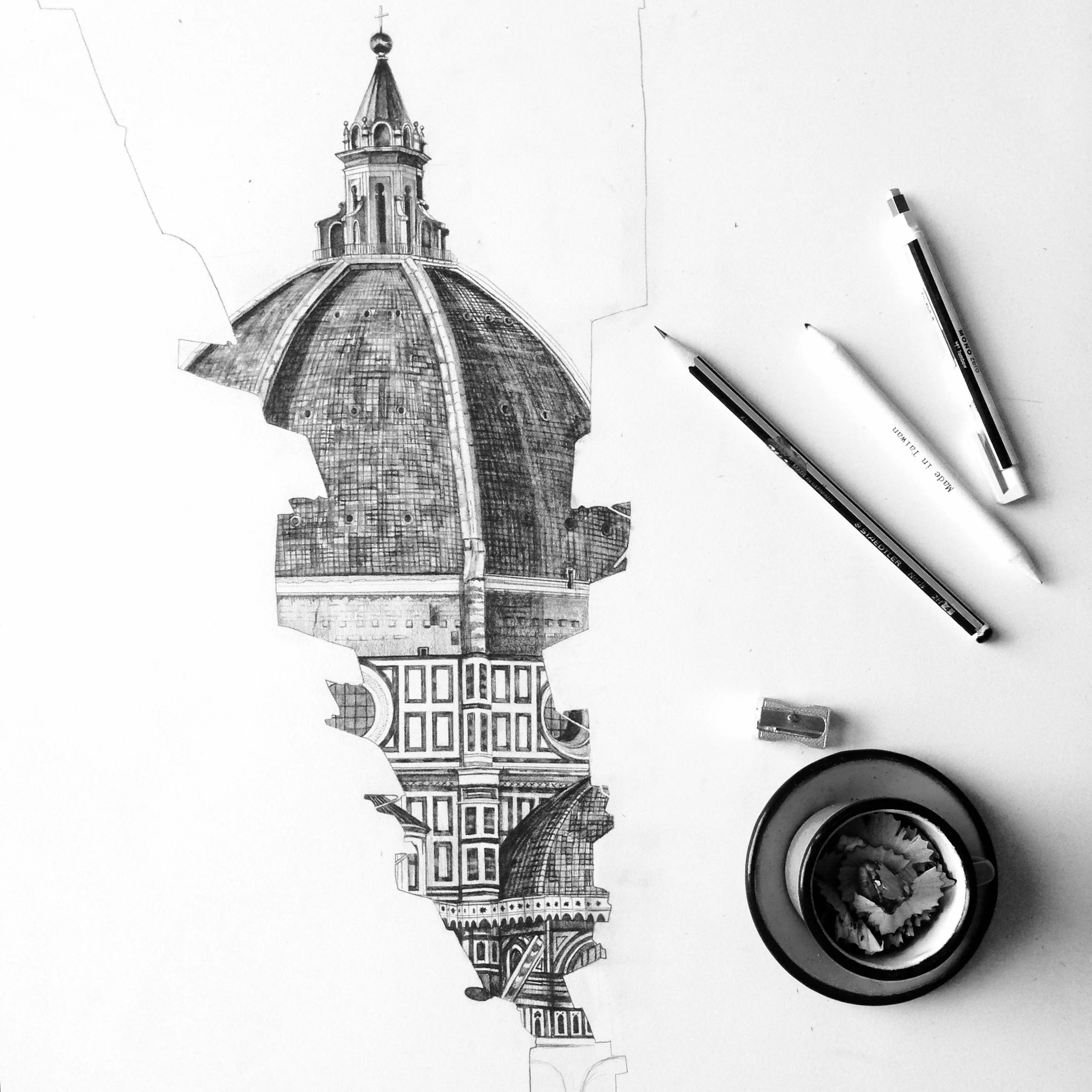 Florence duomo drawing