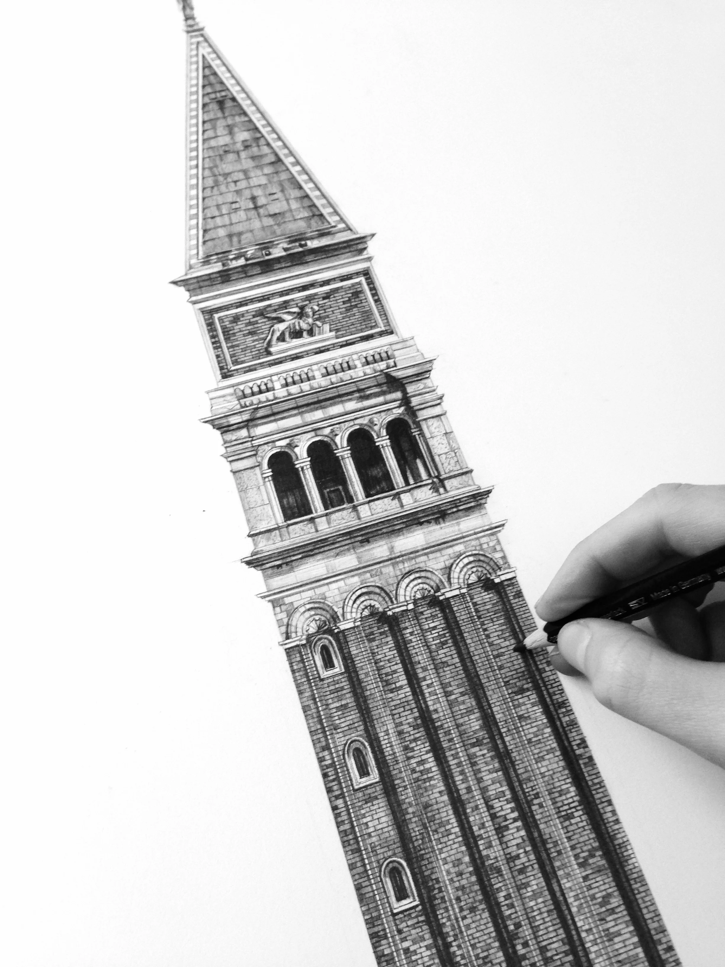 St Mark's Tower Venice architectural drawing