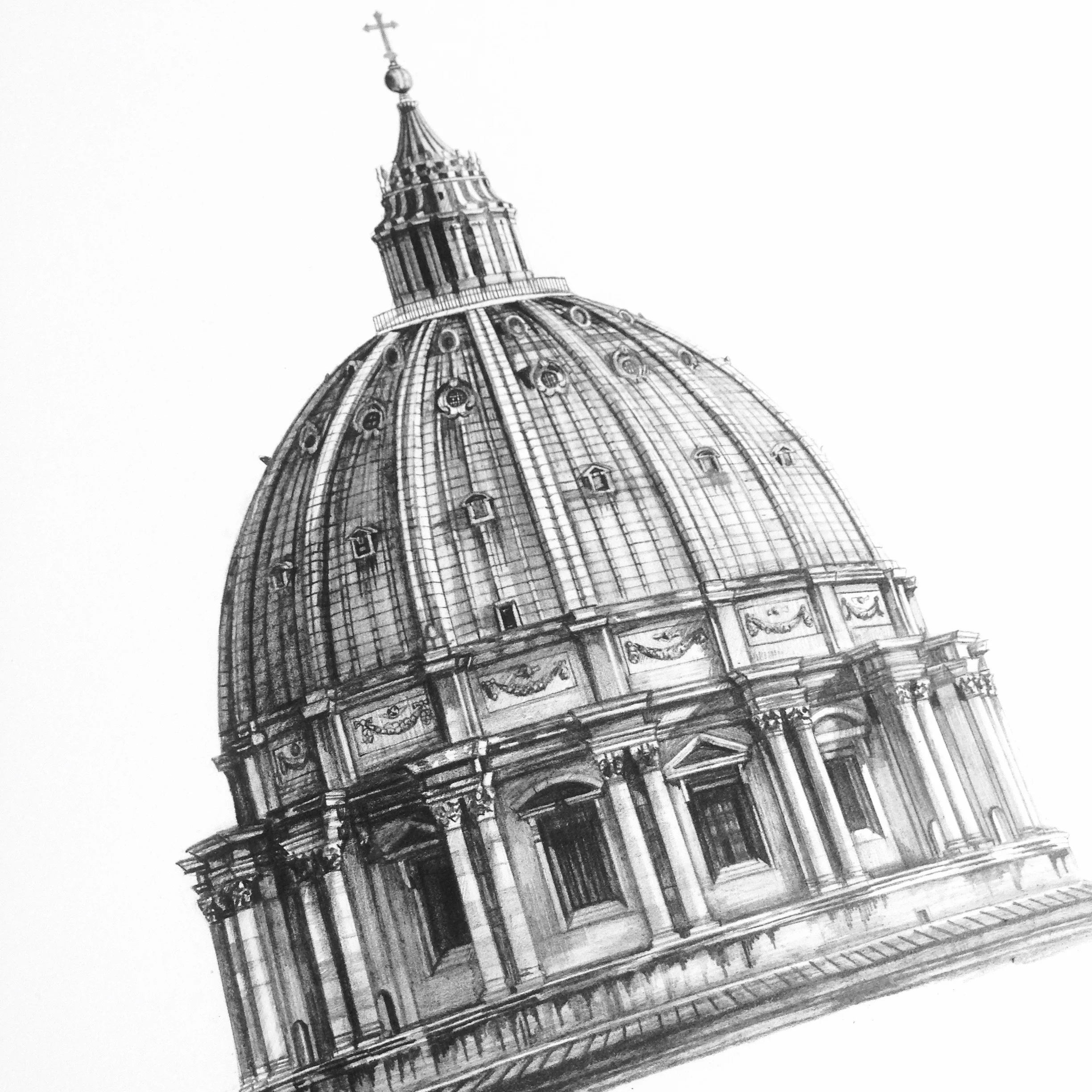 St Peter's Basilica Dome Rome art print