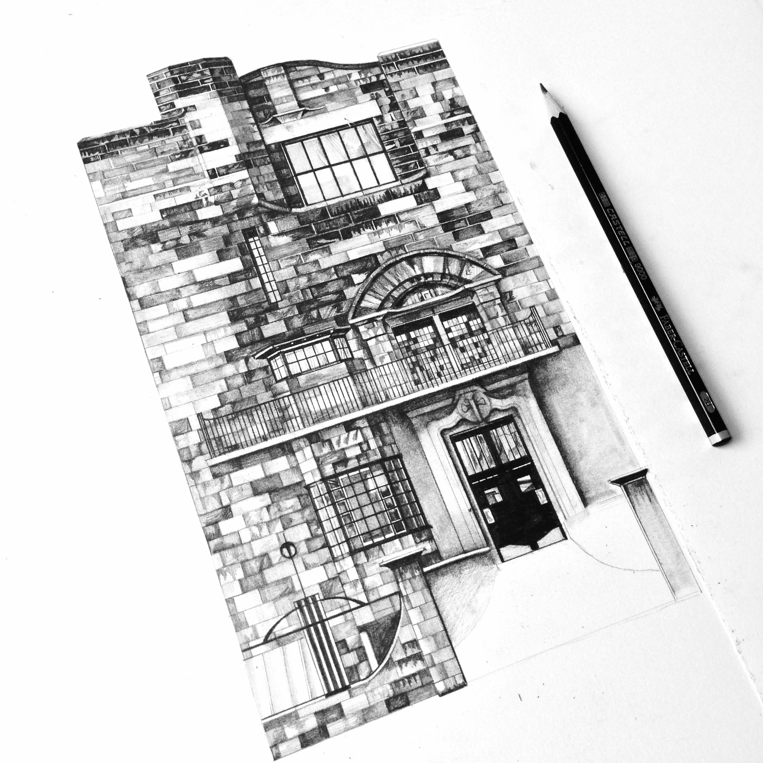 Glasgow School of Art pencil drawing