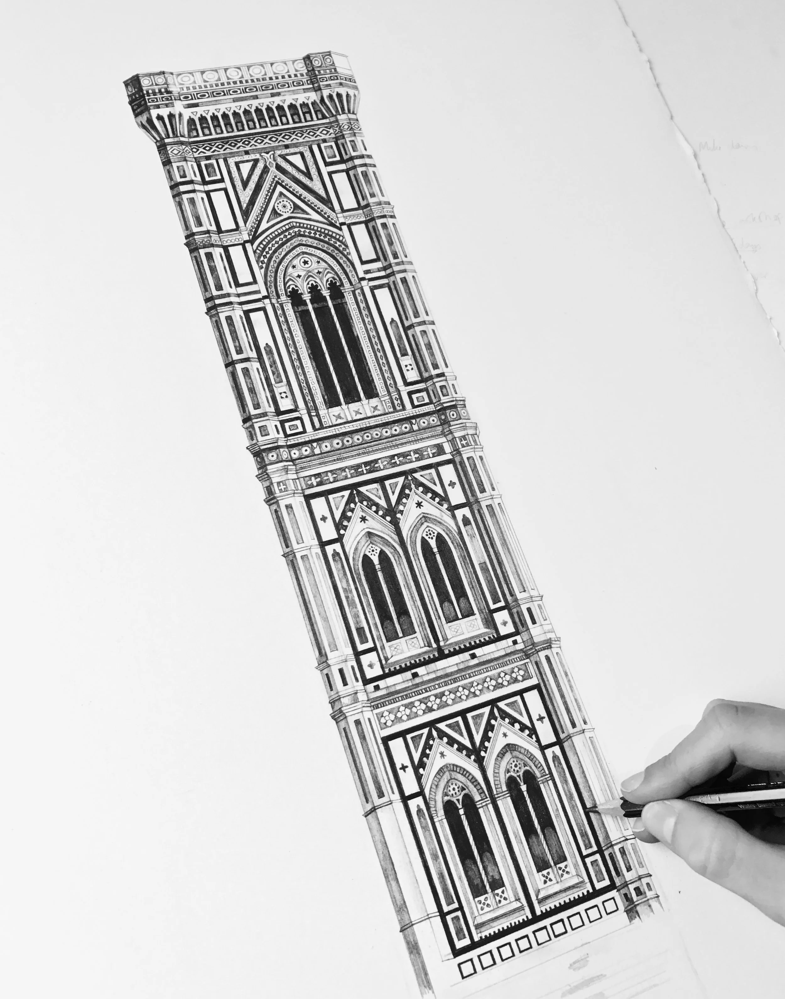 Giotto's Campanile Florence architecture print