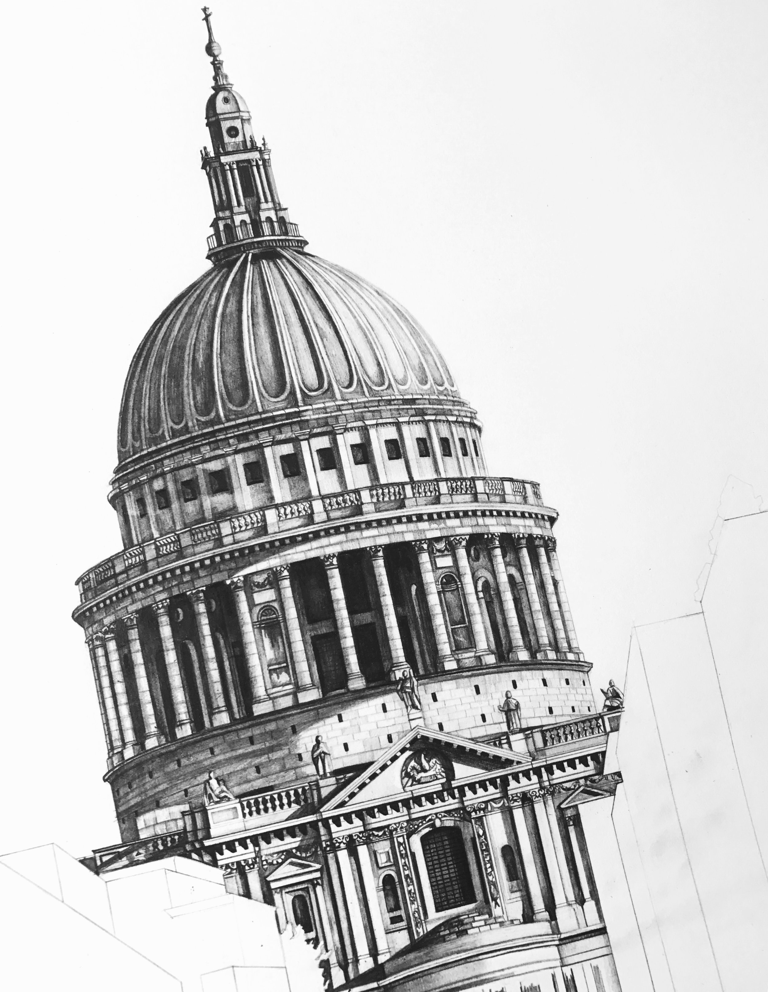 St Paul's Cathedral architectural drawing