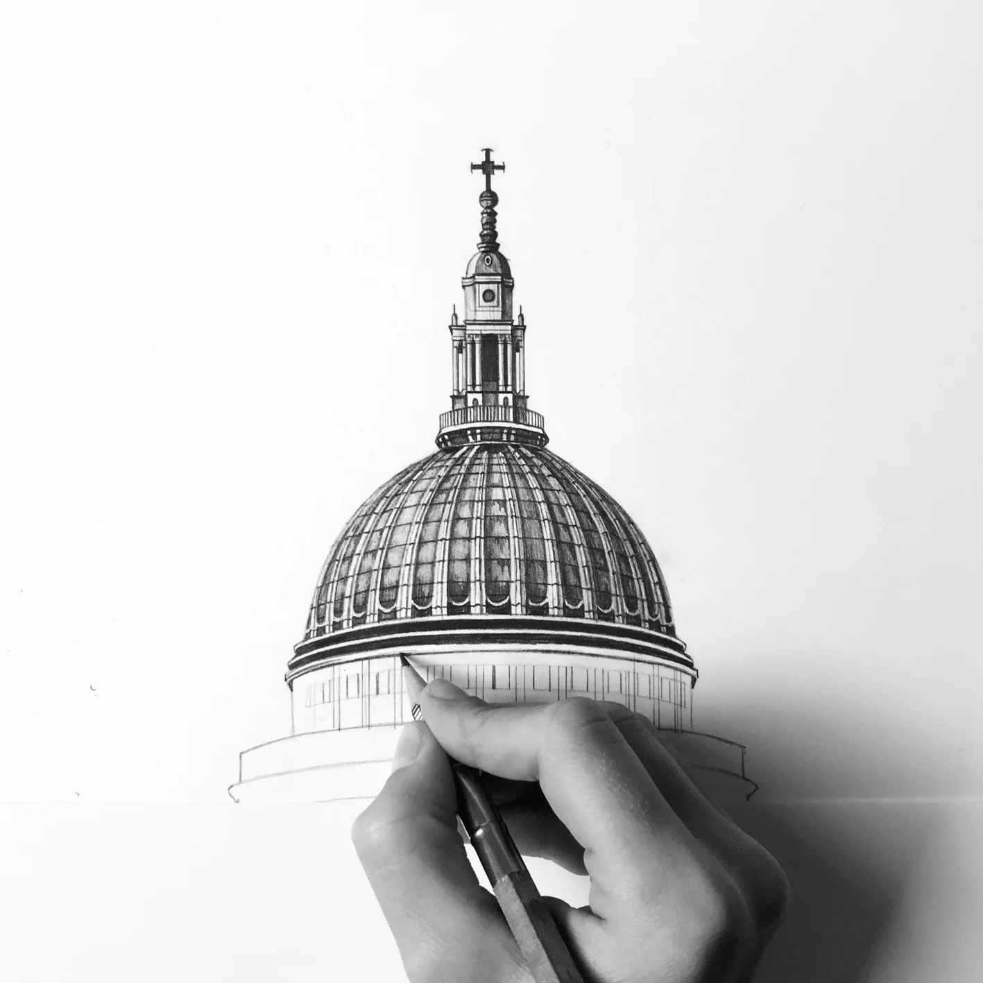 St Paul's Cathedral architectural print