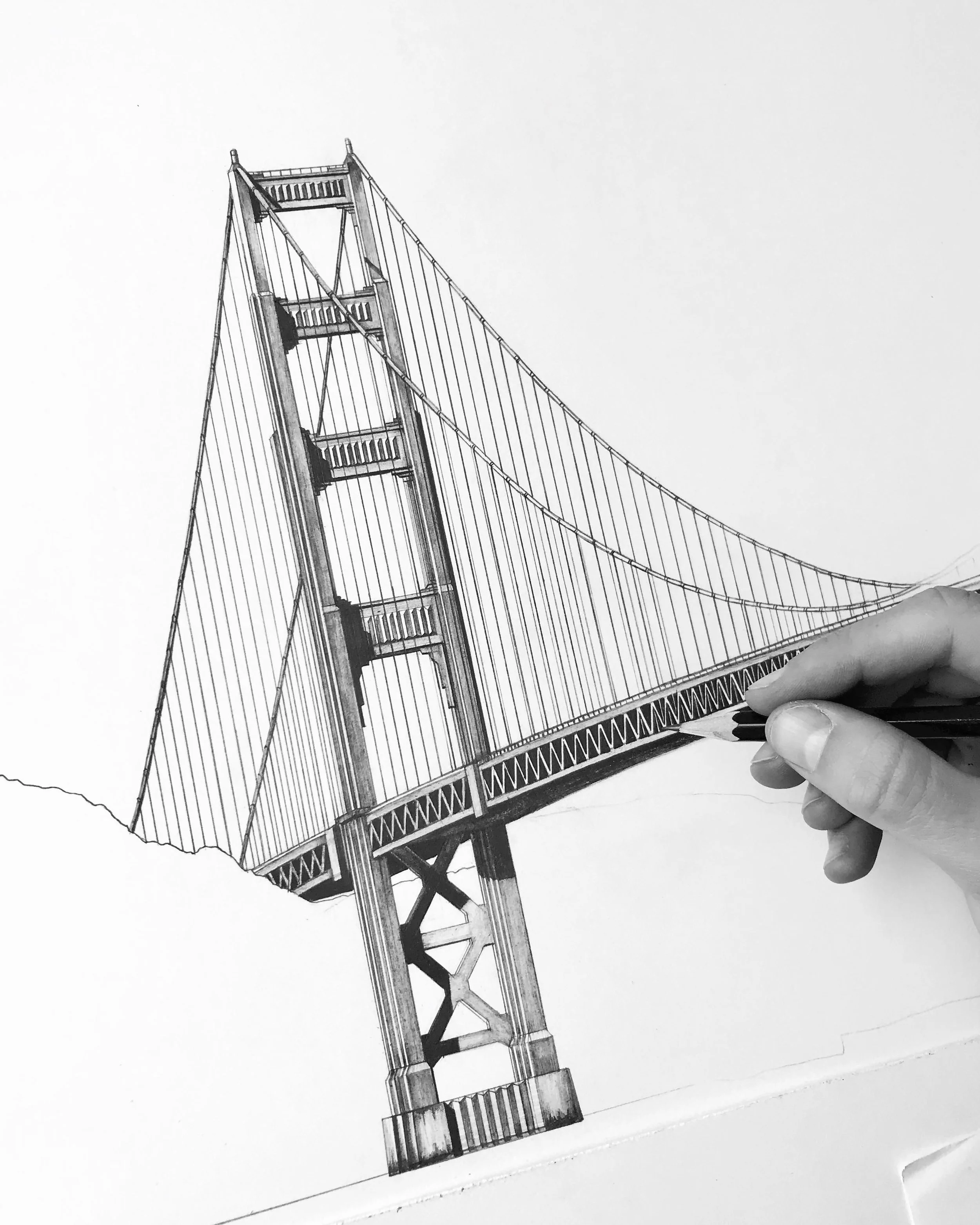 Golden Gate Bridge San Francisco Drawing