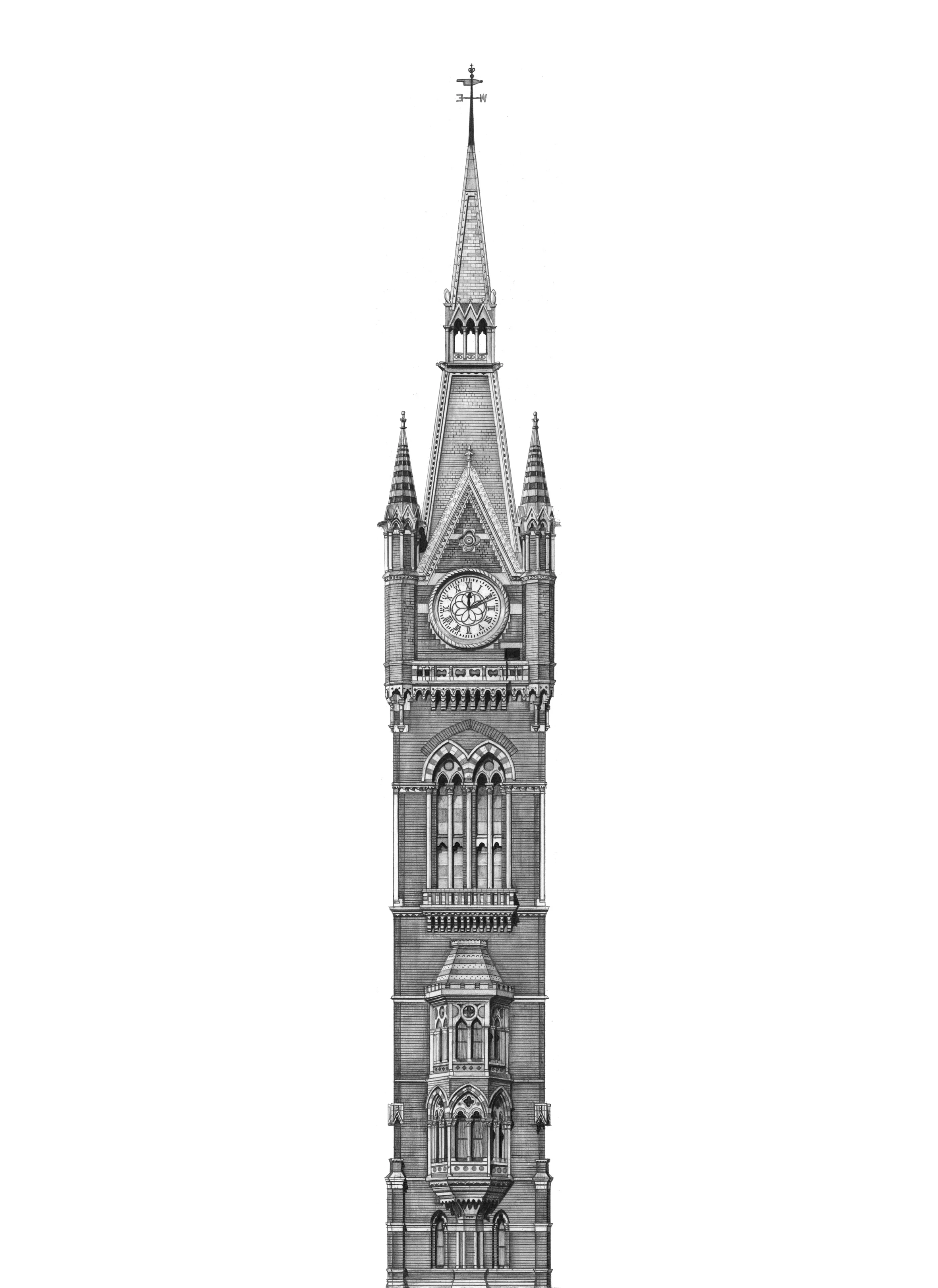 St Pancras Tower architectural print
