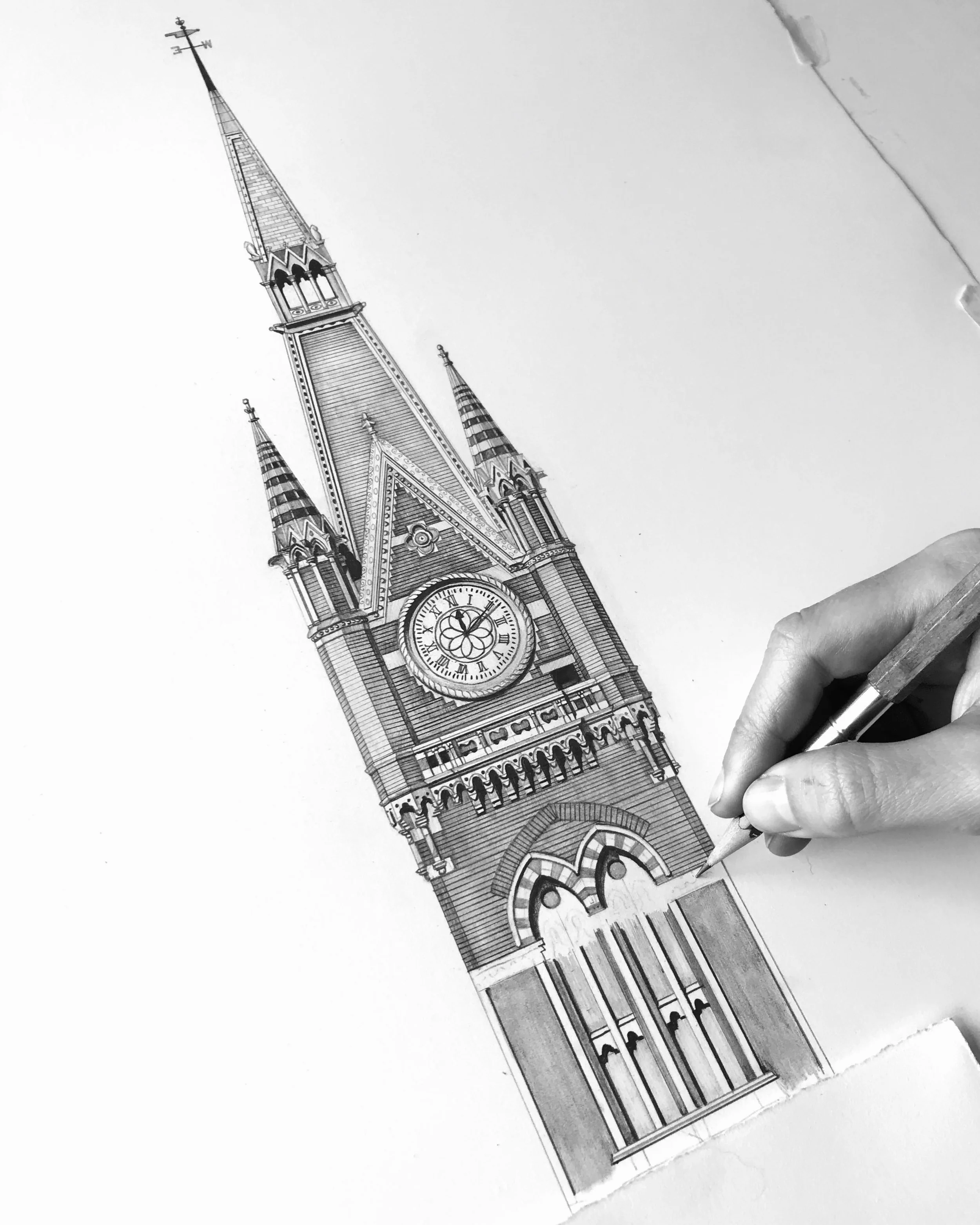 St Pancras architectural drawing