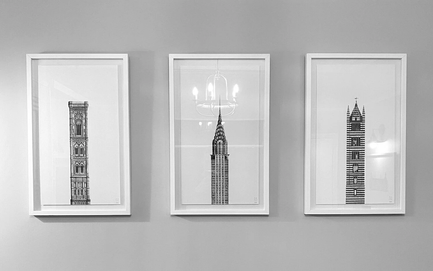 Chrysler Building architectural print framed
