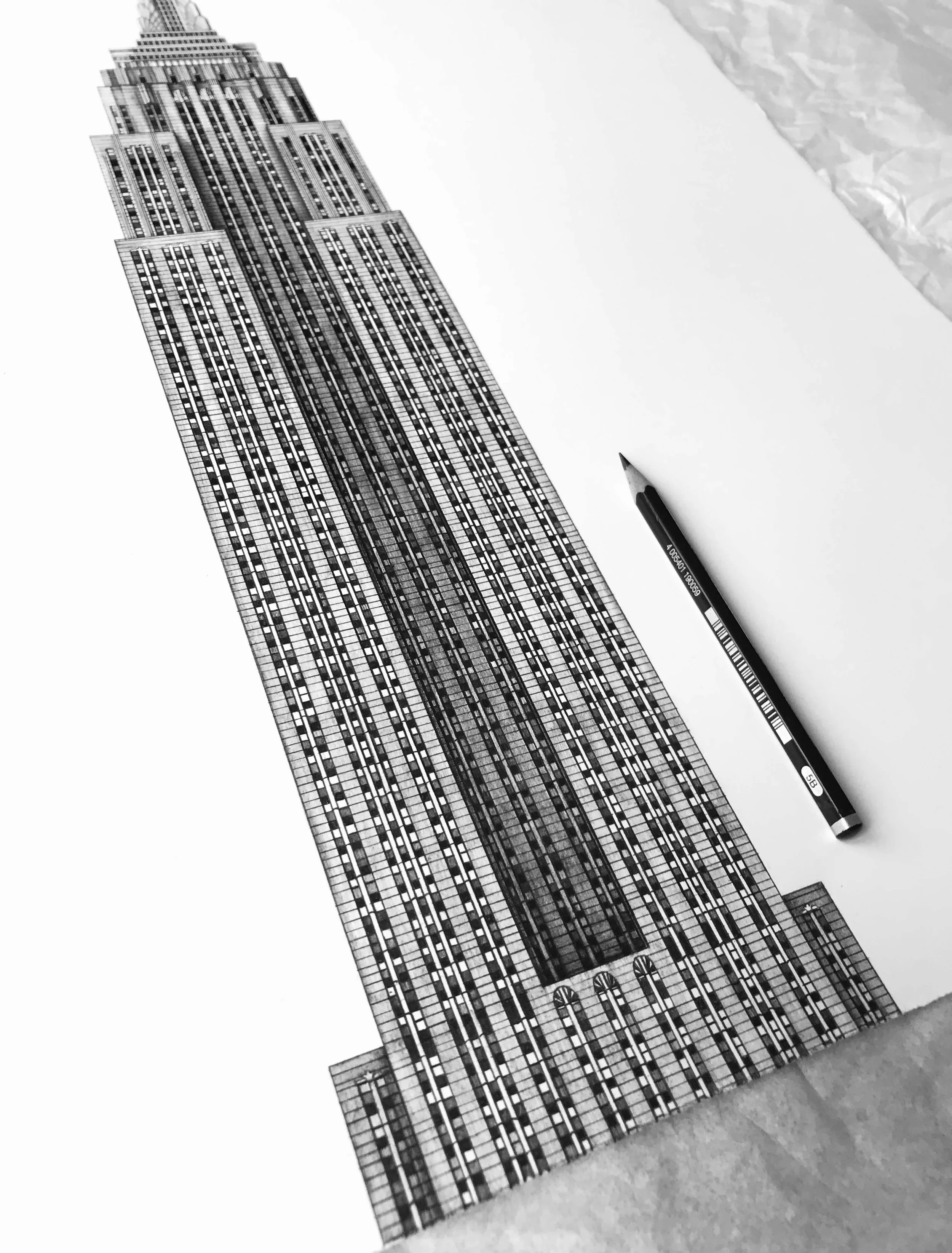 Empire State Building architectural print