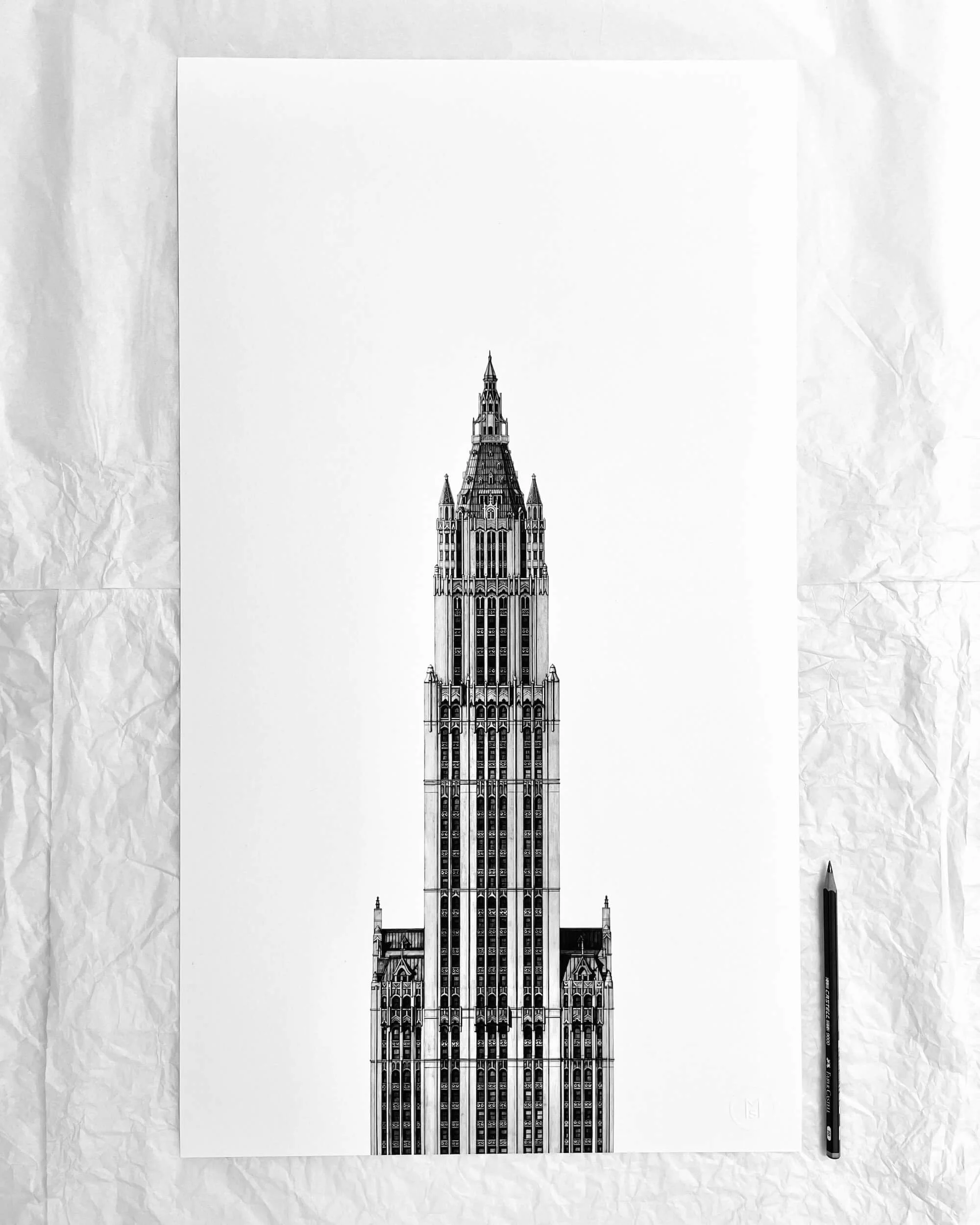 Woolworth Building architecture print