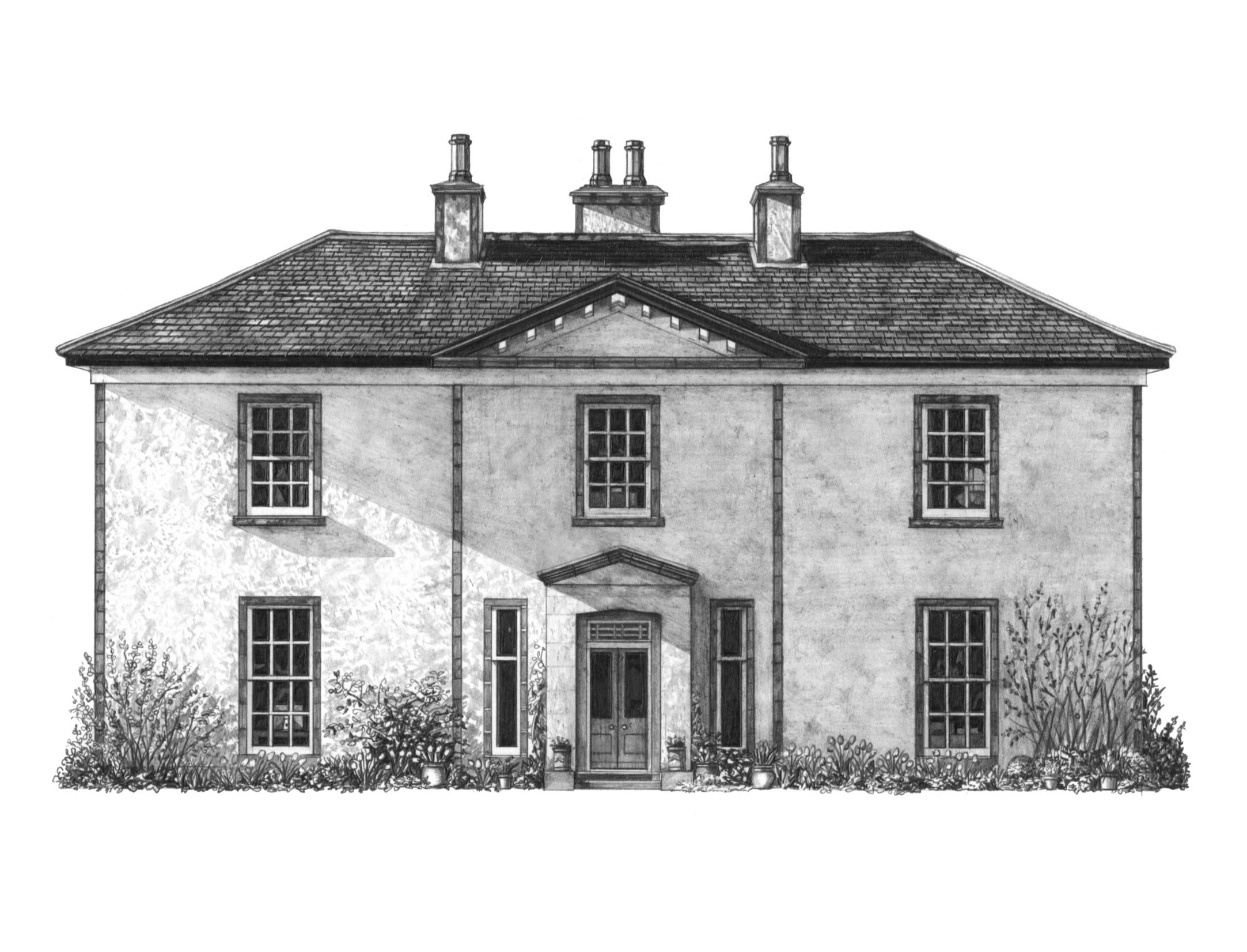 Scottish house portrait 
