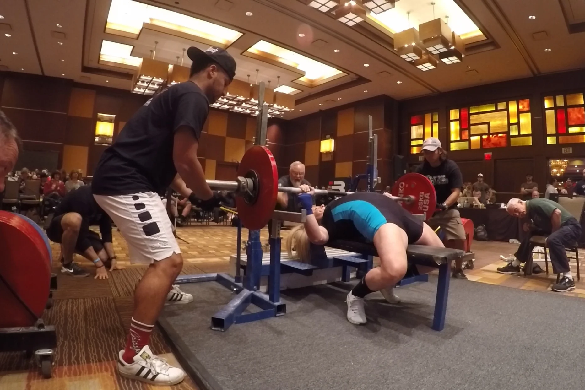 Leah benching 176 lbs - IPL World Championships