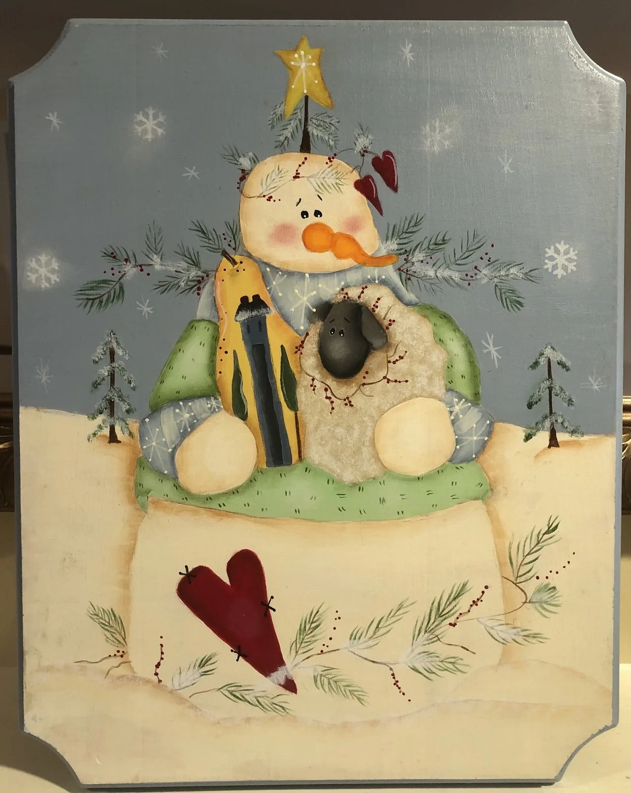 Roberta_snowman and lamb handpainted plaque.jpg