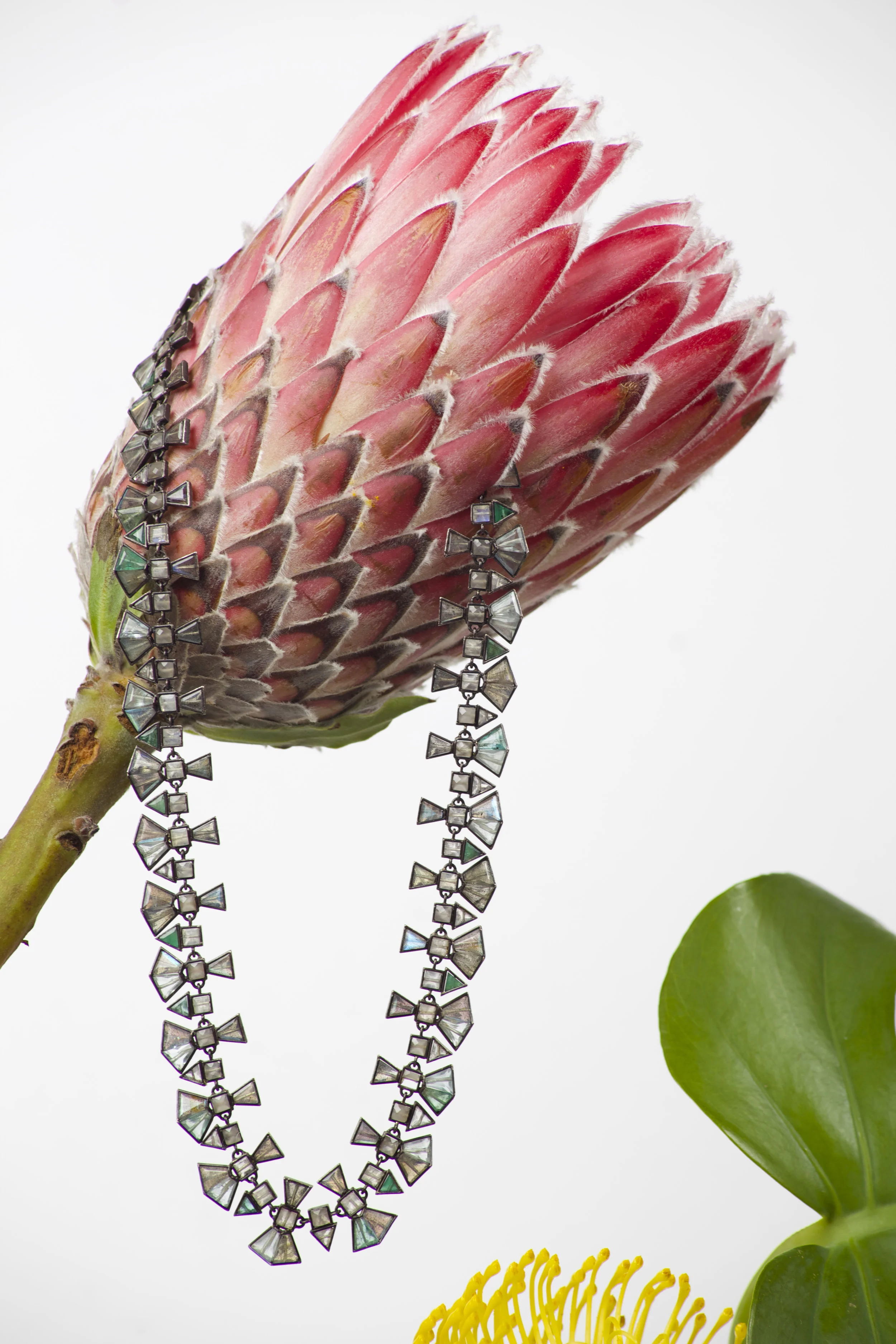 NAK ARMSTRONG Emerald, Moonstone & Labradorite Choker Necklace