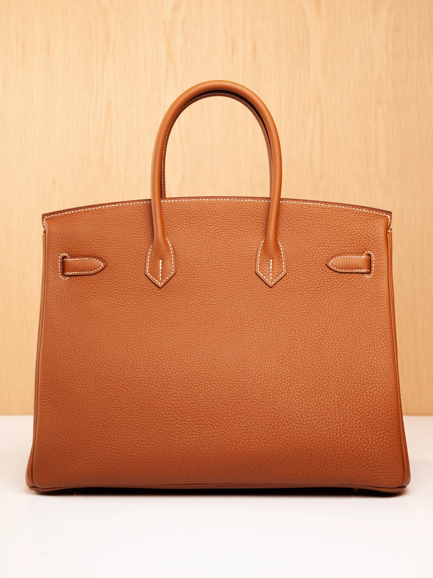 Classic White Contrast Stitching