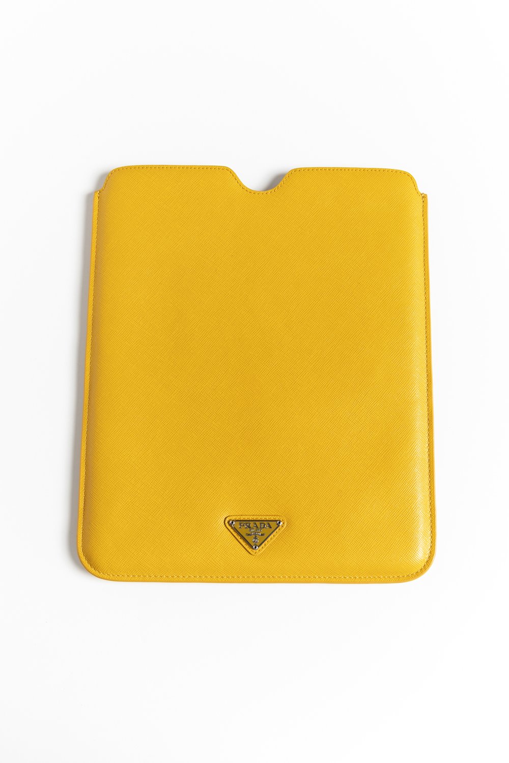 PRADA Saffiano Marigold Leather iPad Case — MOSS Designer Consignment