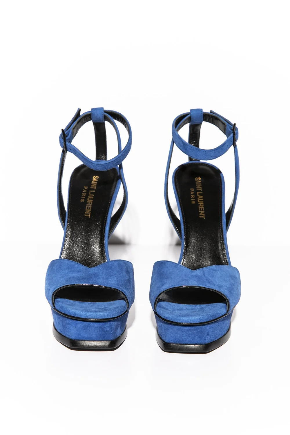 blue saint laurent heels