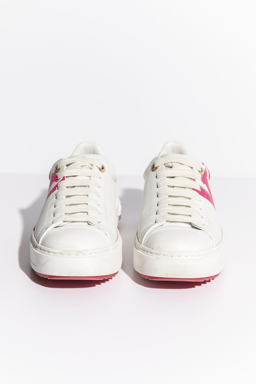 Louis Vuitton Squad Pink Denim Sneakers 38.5 – DAC