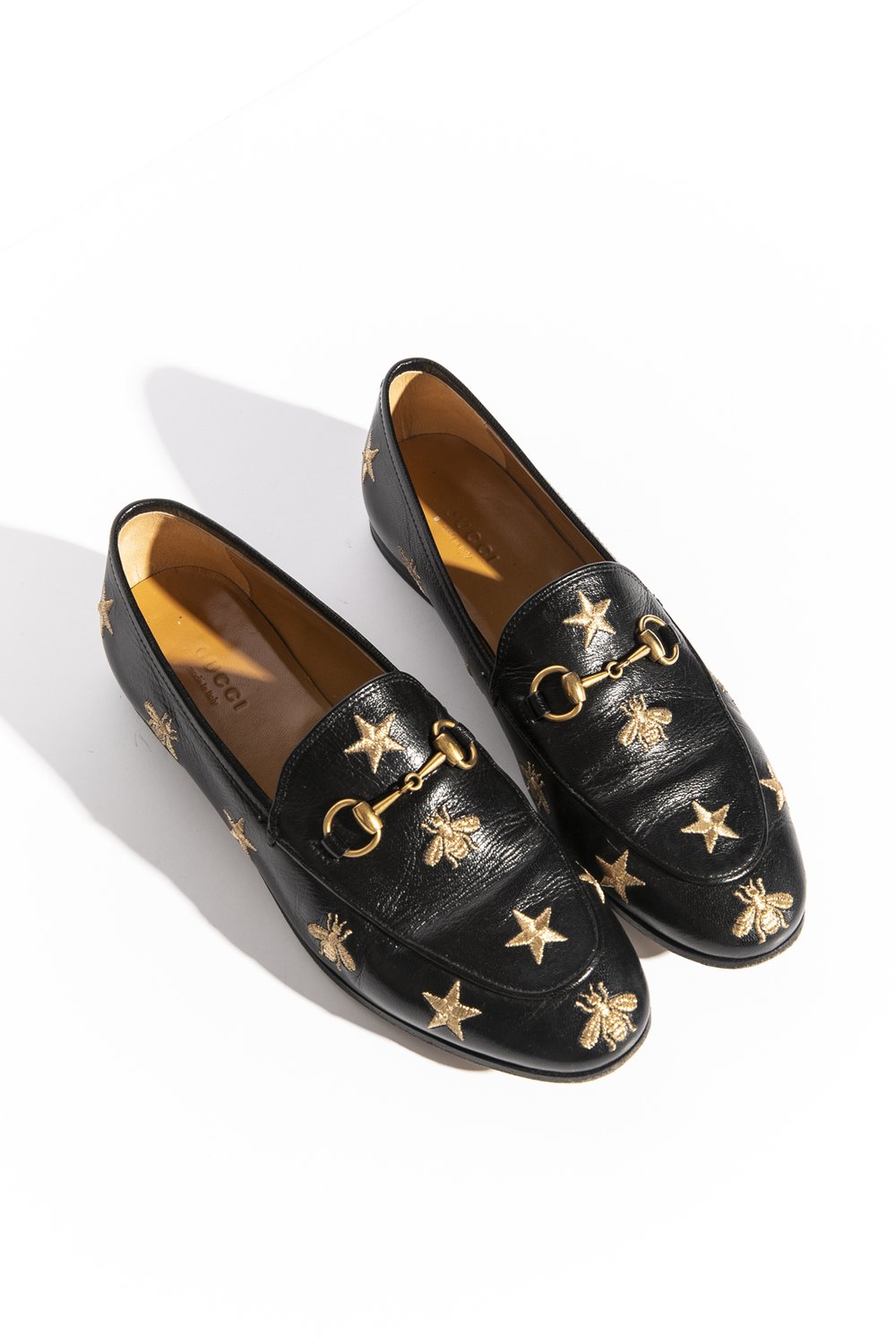 GUCCI Black & Embroidered Loafers (Sz. 37) — MOSS Consignment
