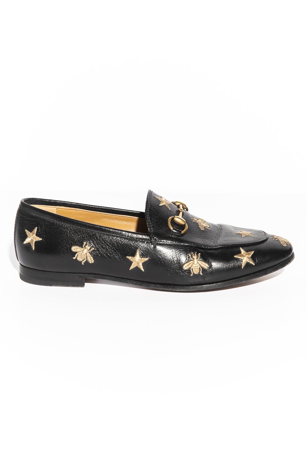 GUCCI Black & Embroidered Loafers (Sz. 37) — MOSS Consignment