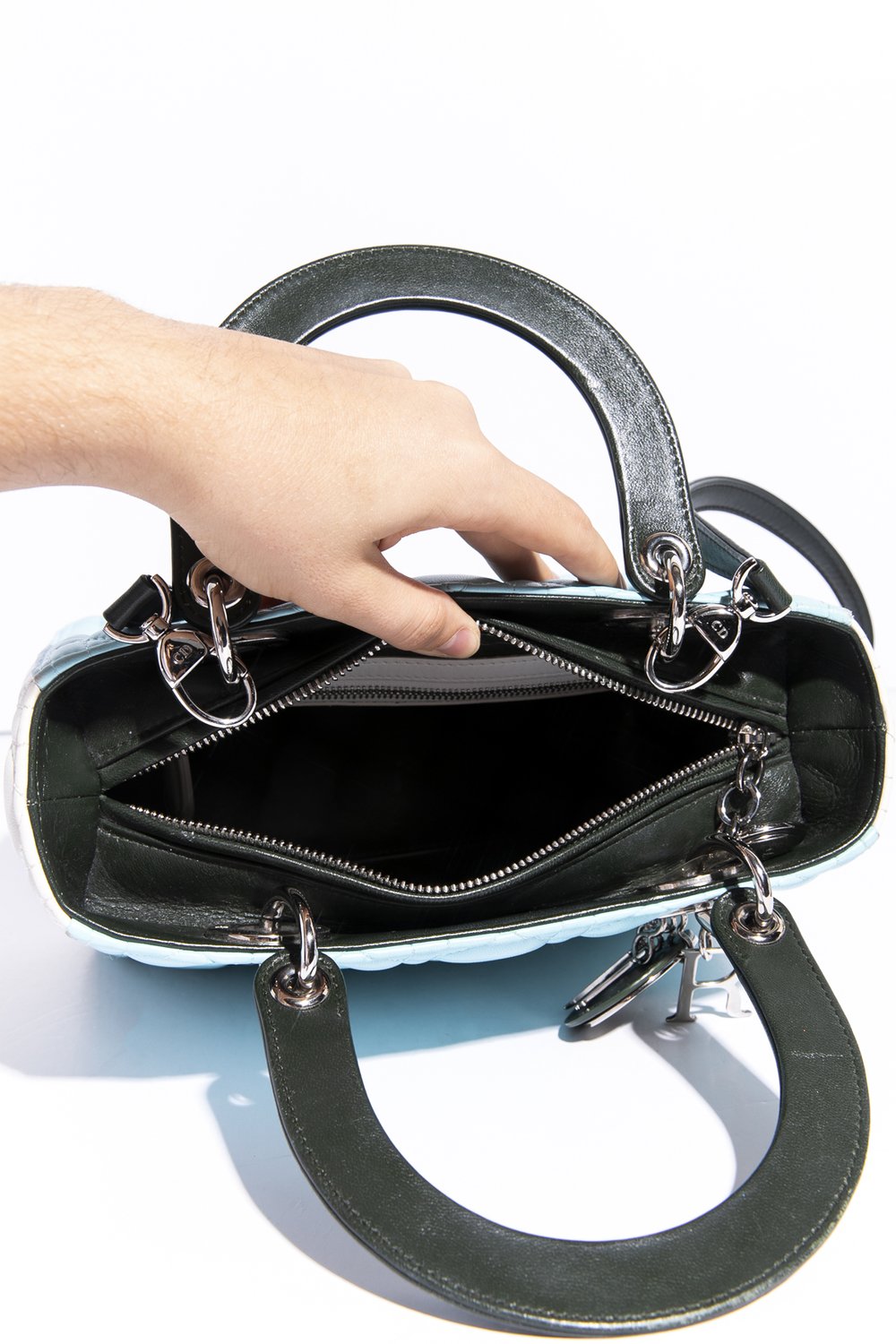 DIOR Medium Lady Dior Floral Handbag — MOSS Designer Consignment