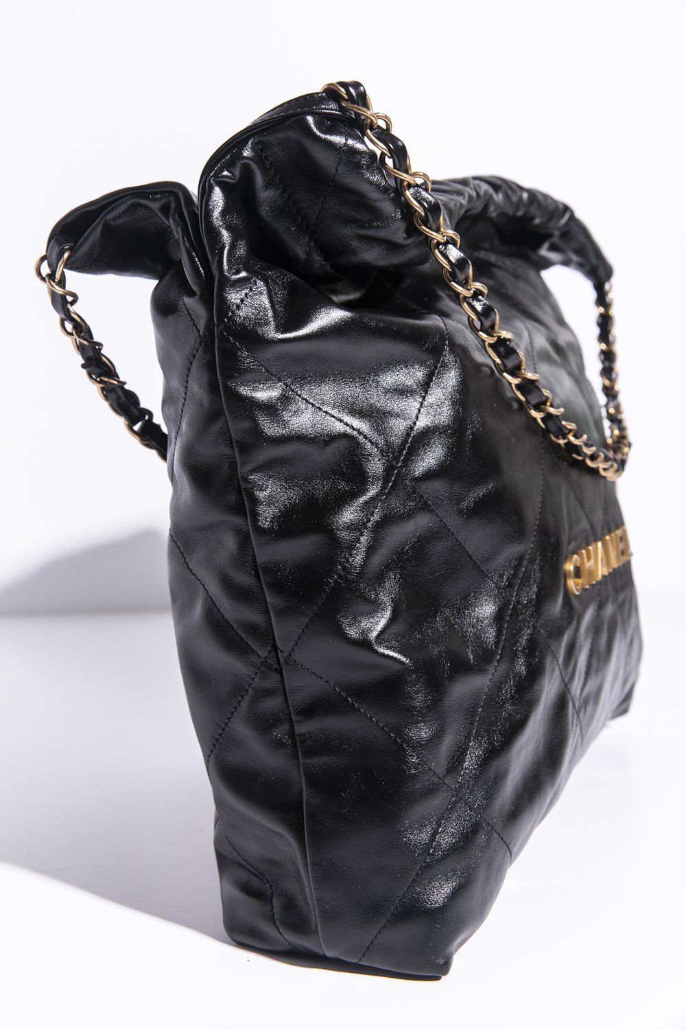 CHANEL 22 Black Quilted Tote — MOSS Designer Consignment