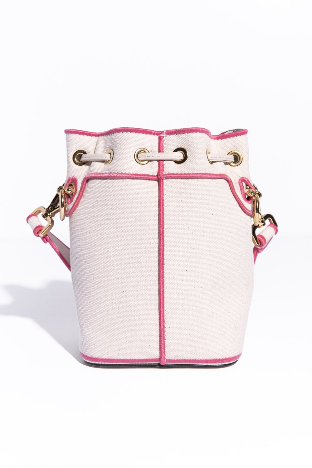 Fendi Mon Tresor Mini Pink FF Canvas Bucket Bag (Bucket Bags