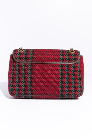 GUCCI Red Tweed Marmont Flap Bag — MOSS Designer Consignment