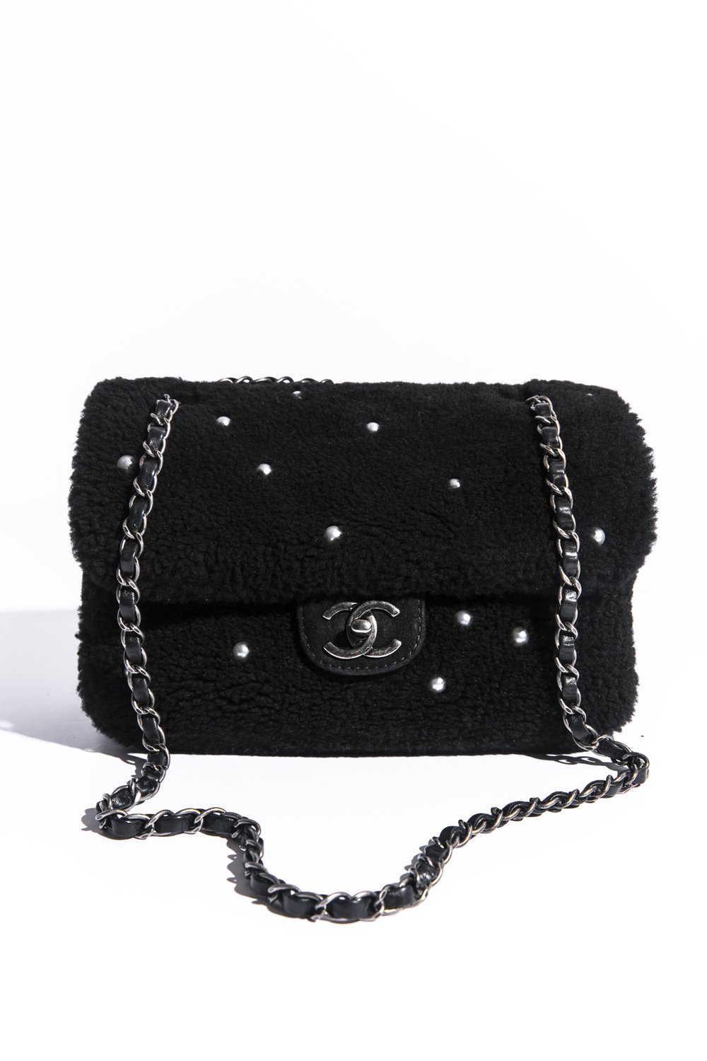 fuzzy chanel purse