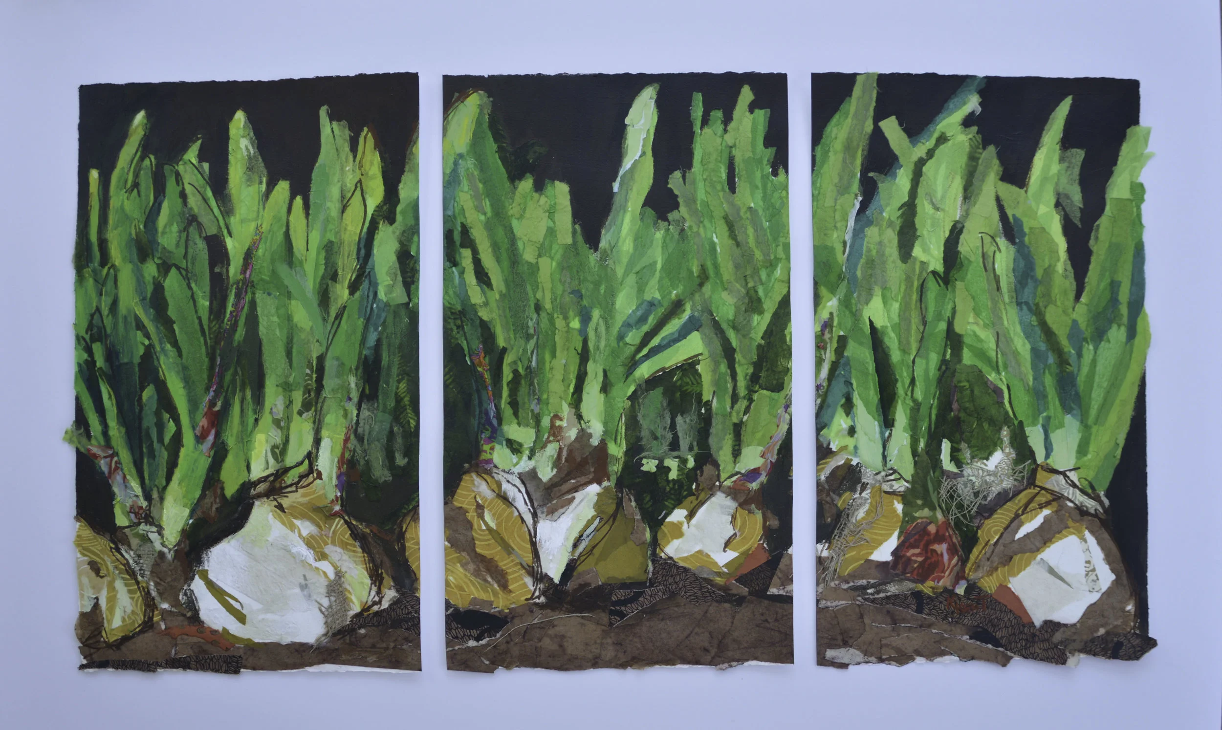 Signs of Spring 36" x 24" Mixed media on paper