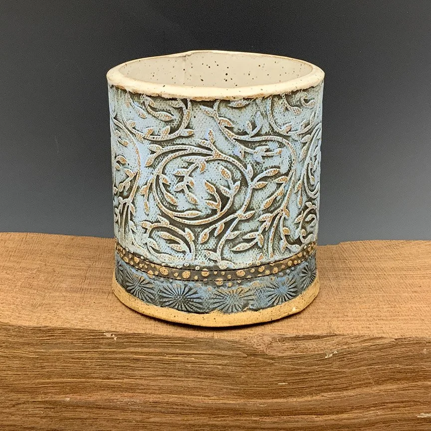 Kay Petronio Blue Round Vase