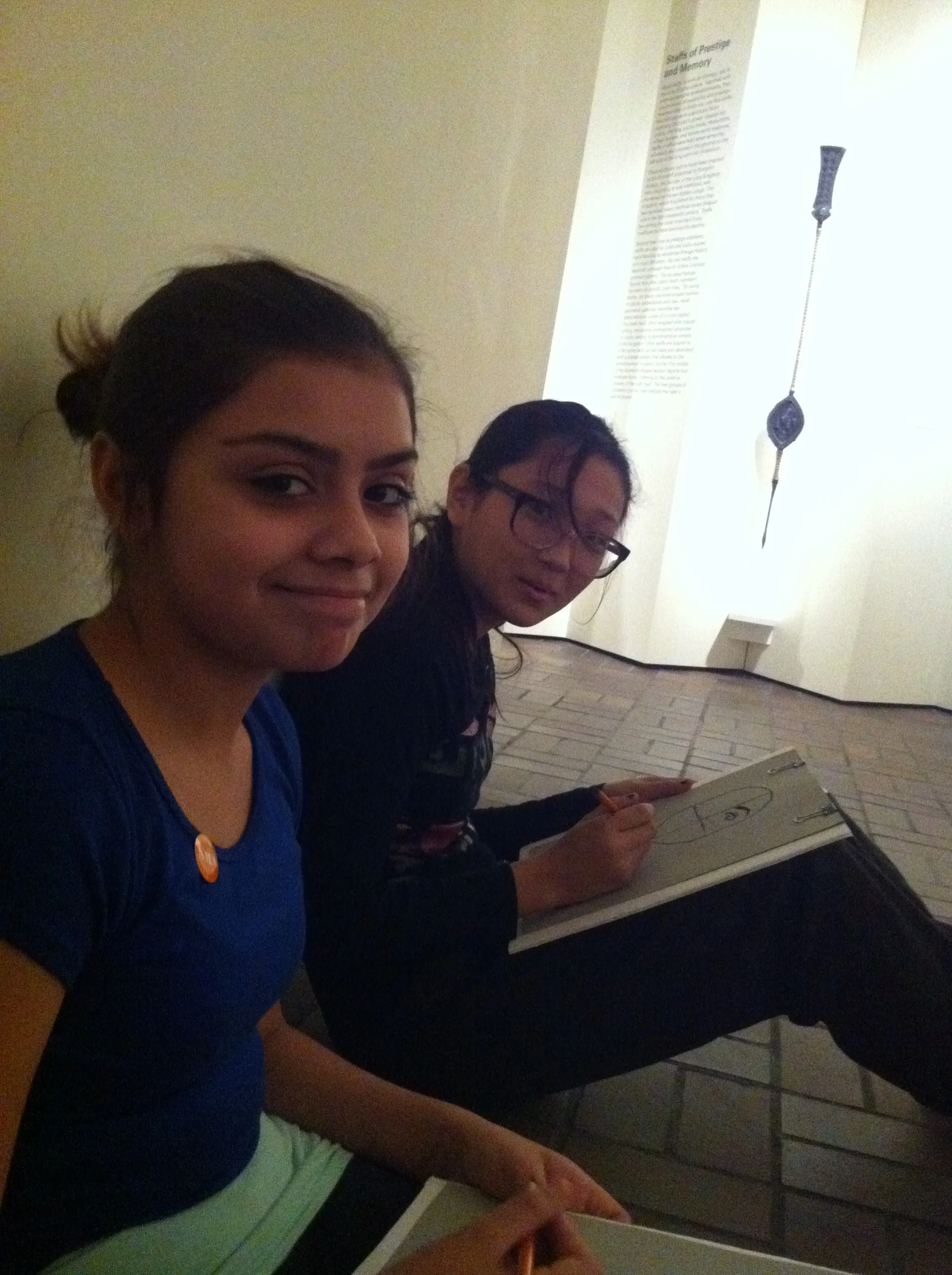 Port Chester Middle School Students visit the Neuberger in Around the World in Clay