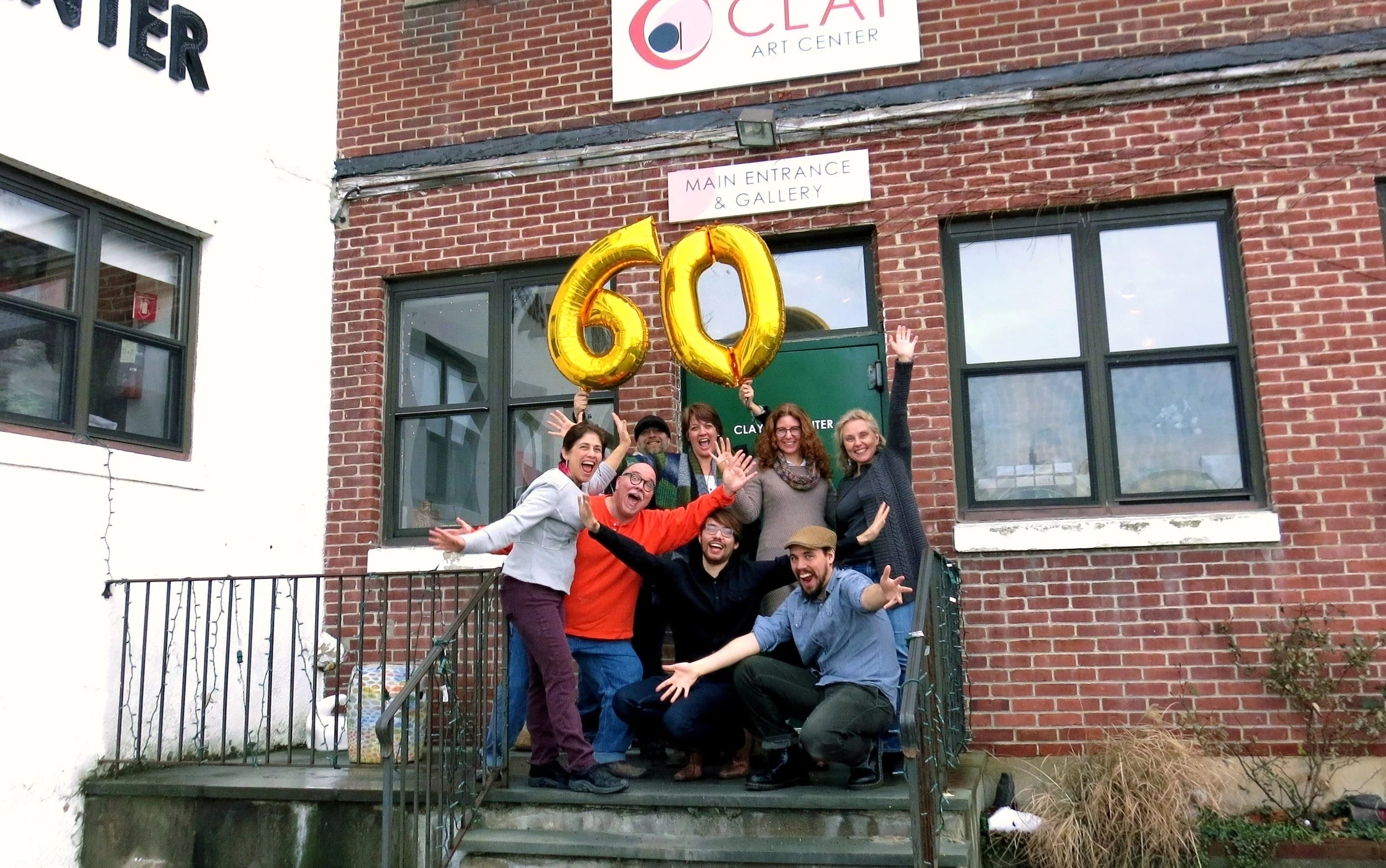 Clay Art Center Staff is ready to celebrate!