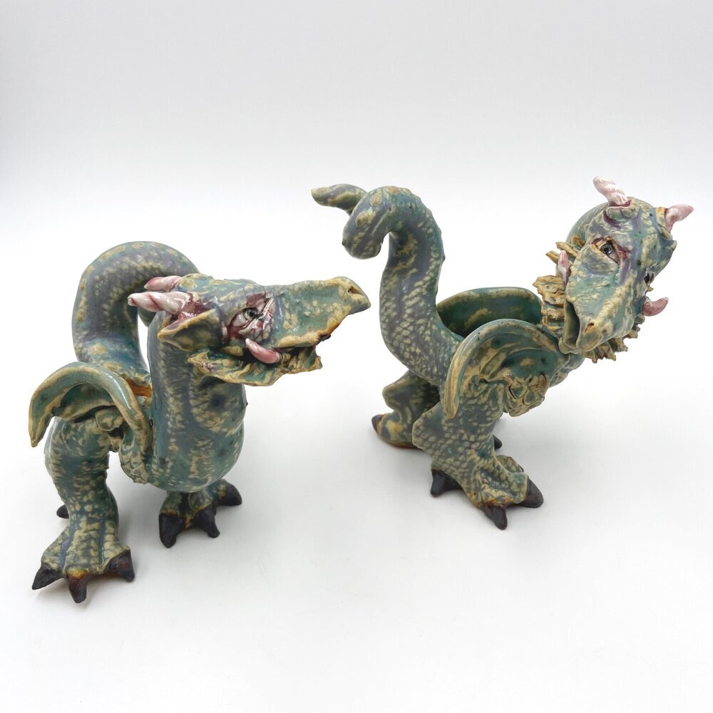 Dragon candle holders (sold)