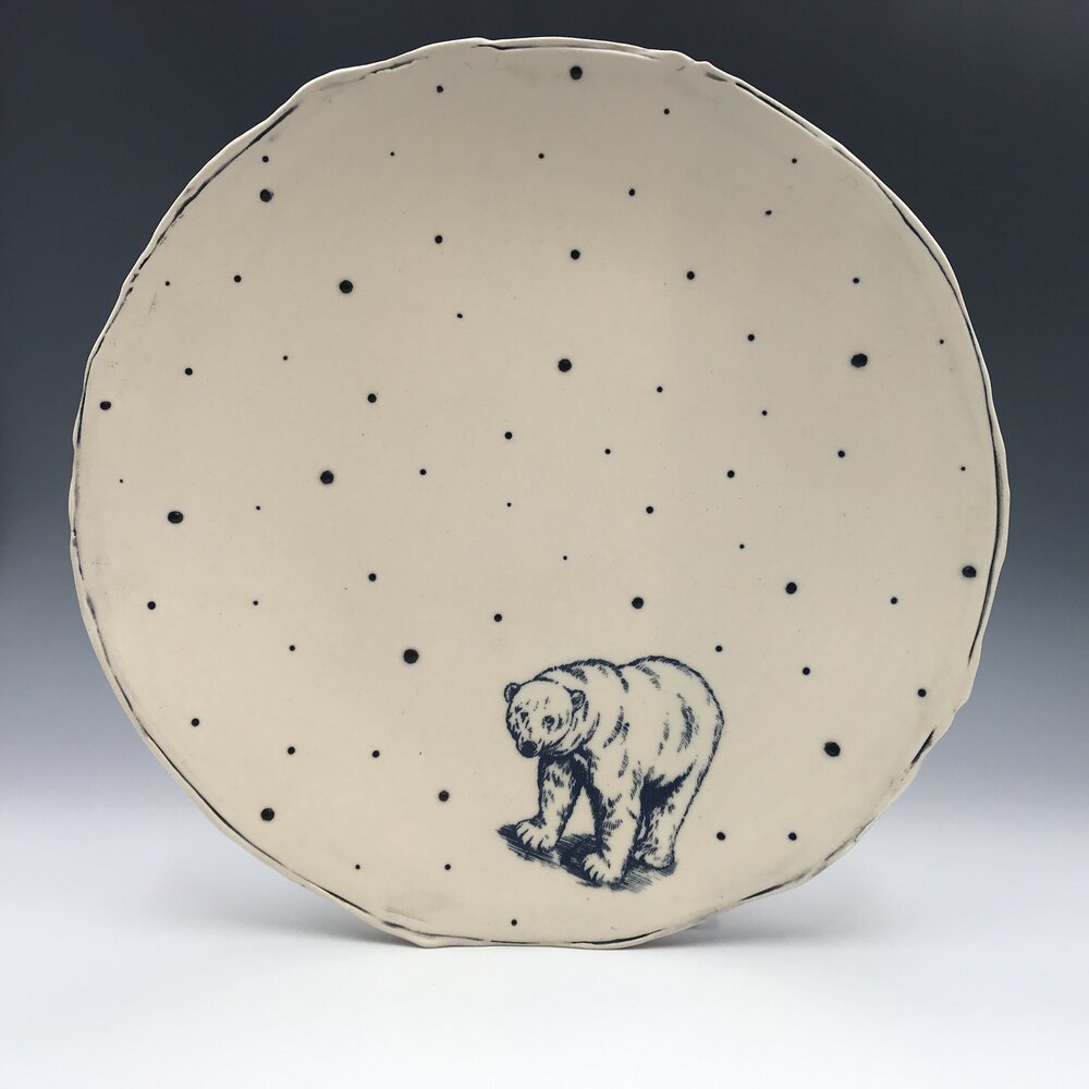 Julie Buyon Polar Bear Dinner Plate