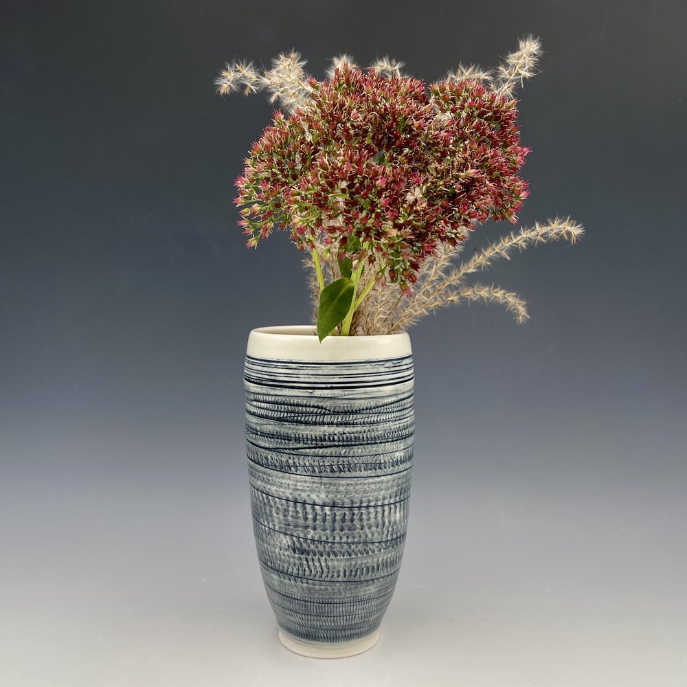 Debra Holiber Black &amp; White Vase